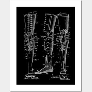 Artificial Leg Vintage Patent Drawing Posters and Art